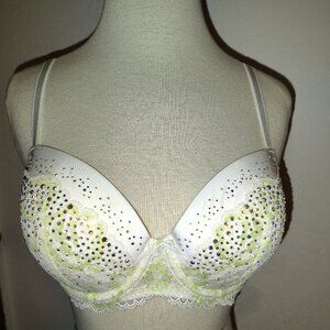 Victoria's Secret Dream Angels 34 DD Lined Demi Light Lime Green Lightly Padded